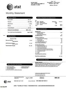 at&t bank statement pdf