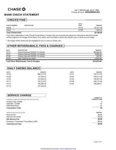 chase bank statement pdf