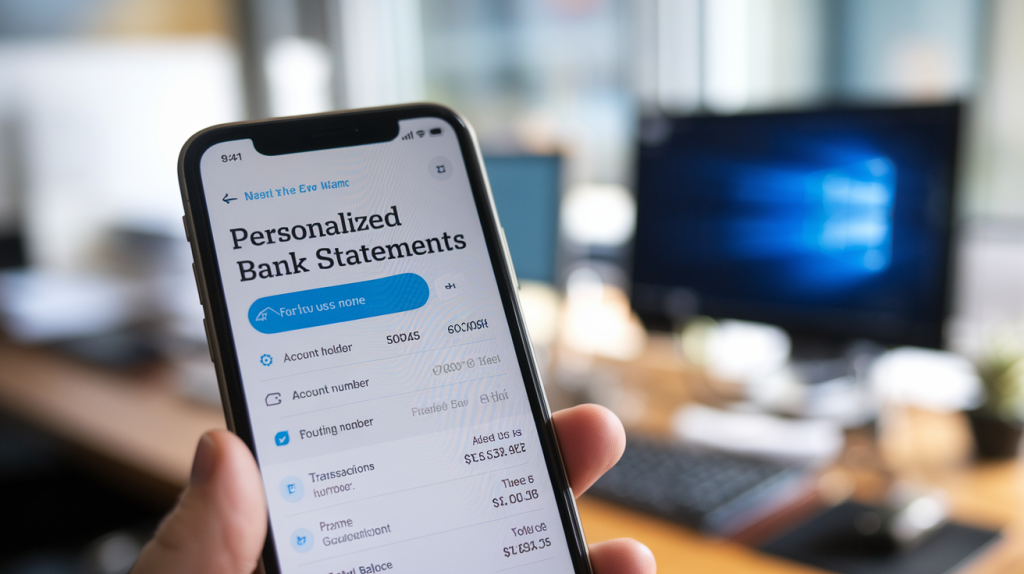 personalized bank statement generator app